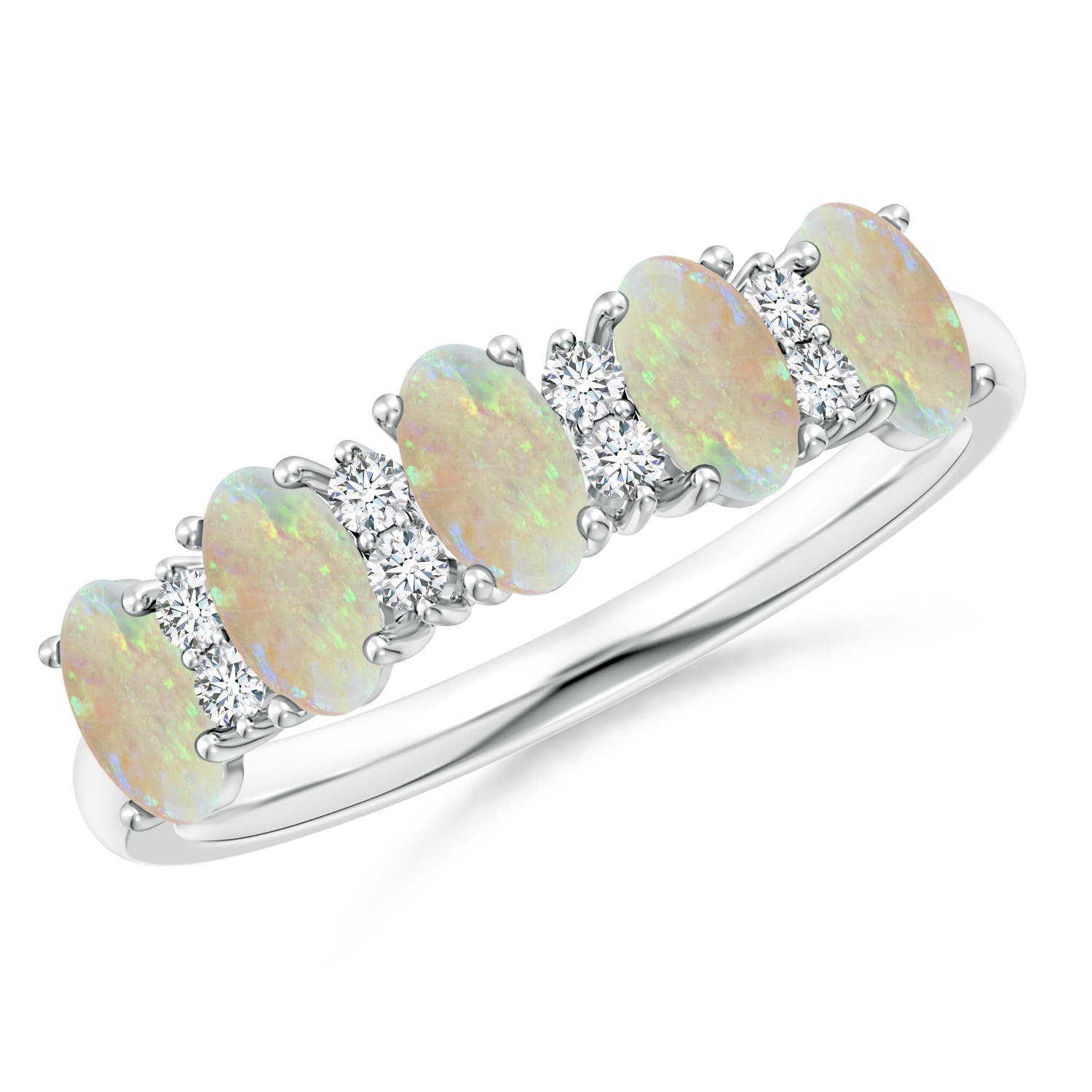 AAA - Opal / 0.86 CT / 14 KT White Gold