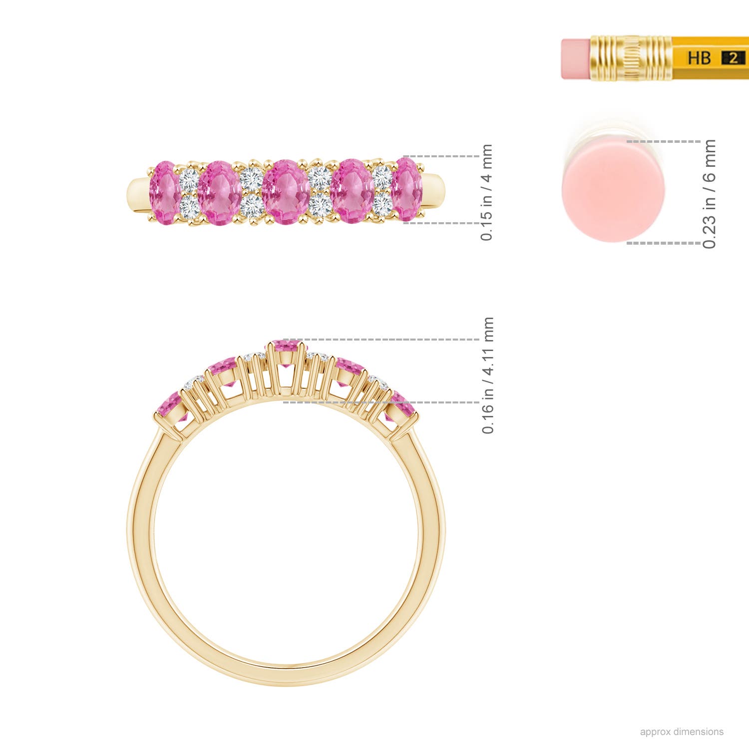 AA - Pink Sapphire / 1.01 CT / 14 KT Yellow Gold