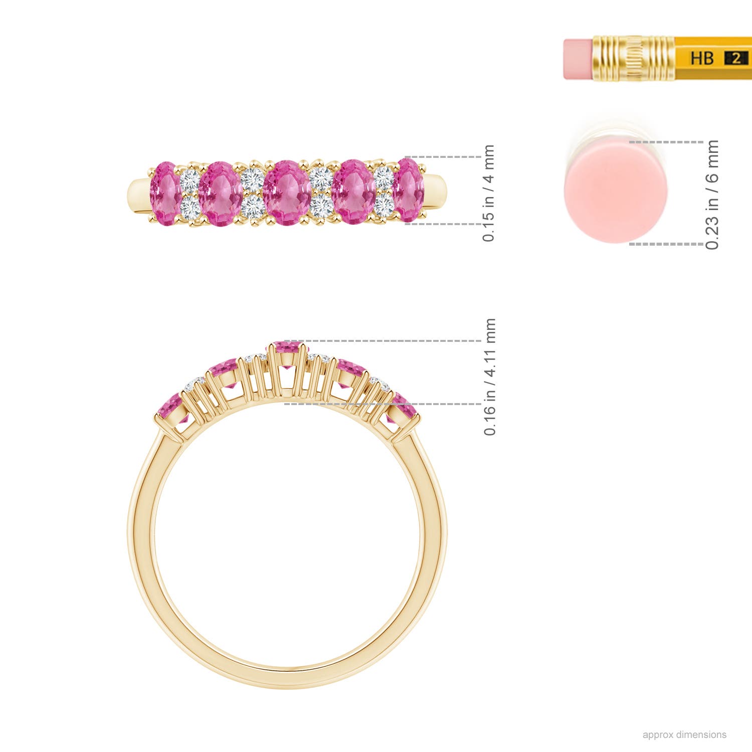 AAA - Pink Sapphire / 1.01 CT / 14 KT Yellow Gold