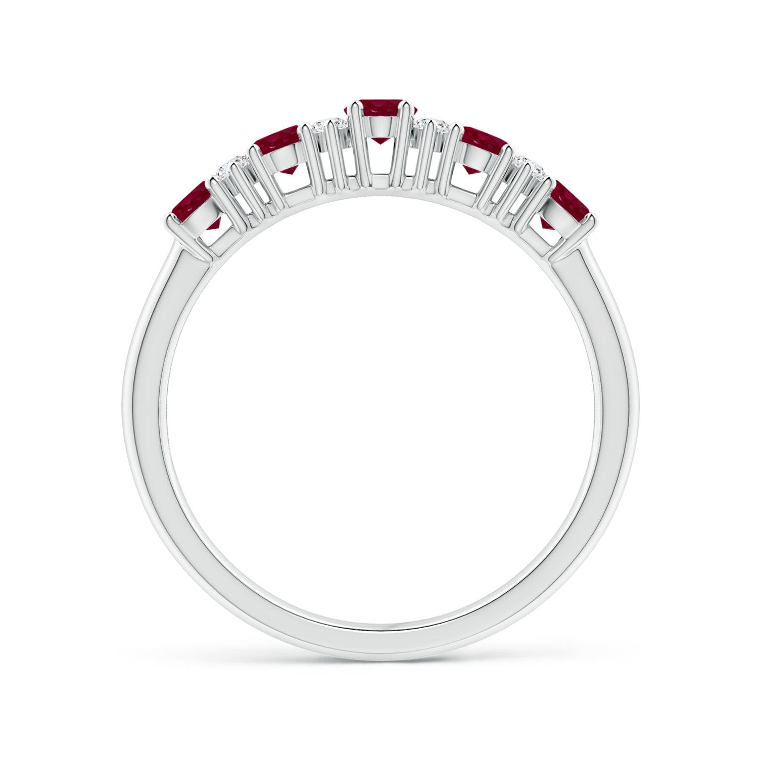 A - Ruby / 1.11 CT / 14 KT White Gold