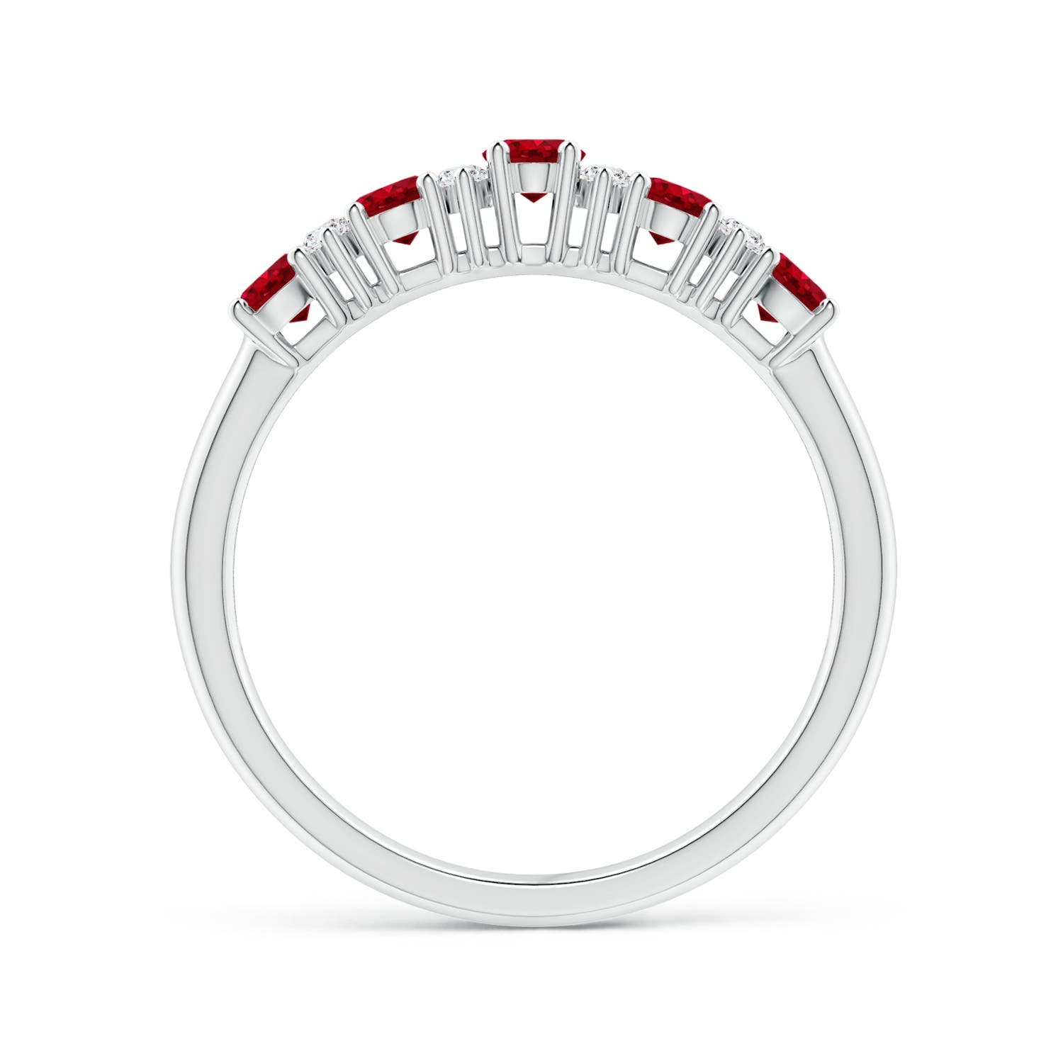 AAA - Ruby / 1.11 CT / 14 KT White Gold