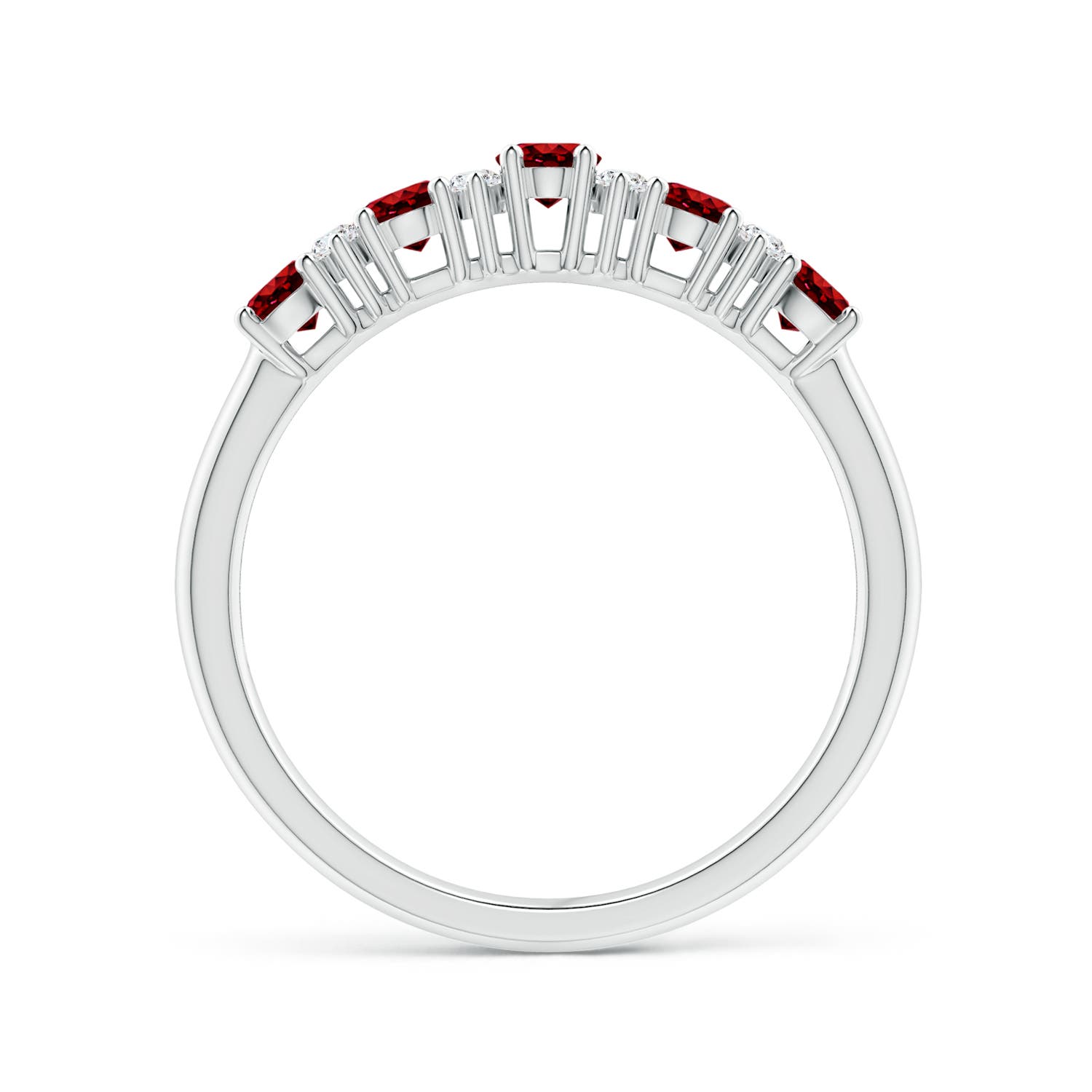 AAAA - Ruby / 1.11 CT / 14 KT White Gold