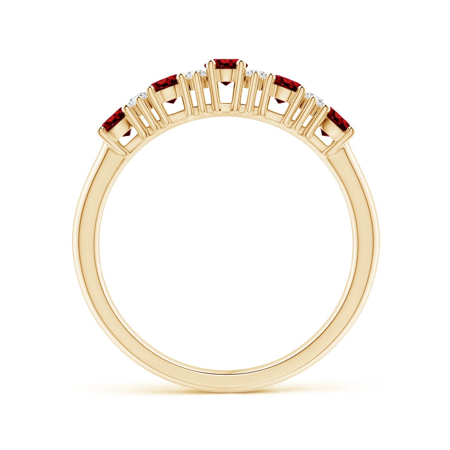 AAAA - Ruby / 1.11 CT / 14 KT Yellow Gold