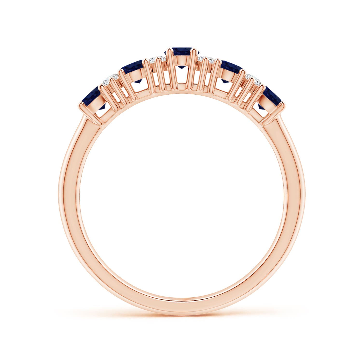 A - Blue Sapphire / 1.11 CT / 14 KT Rose Gold