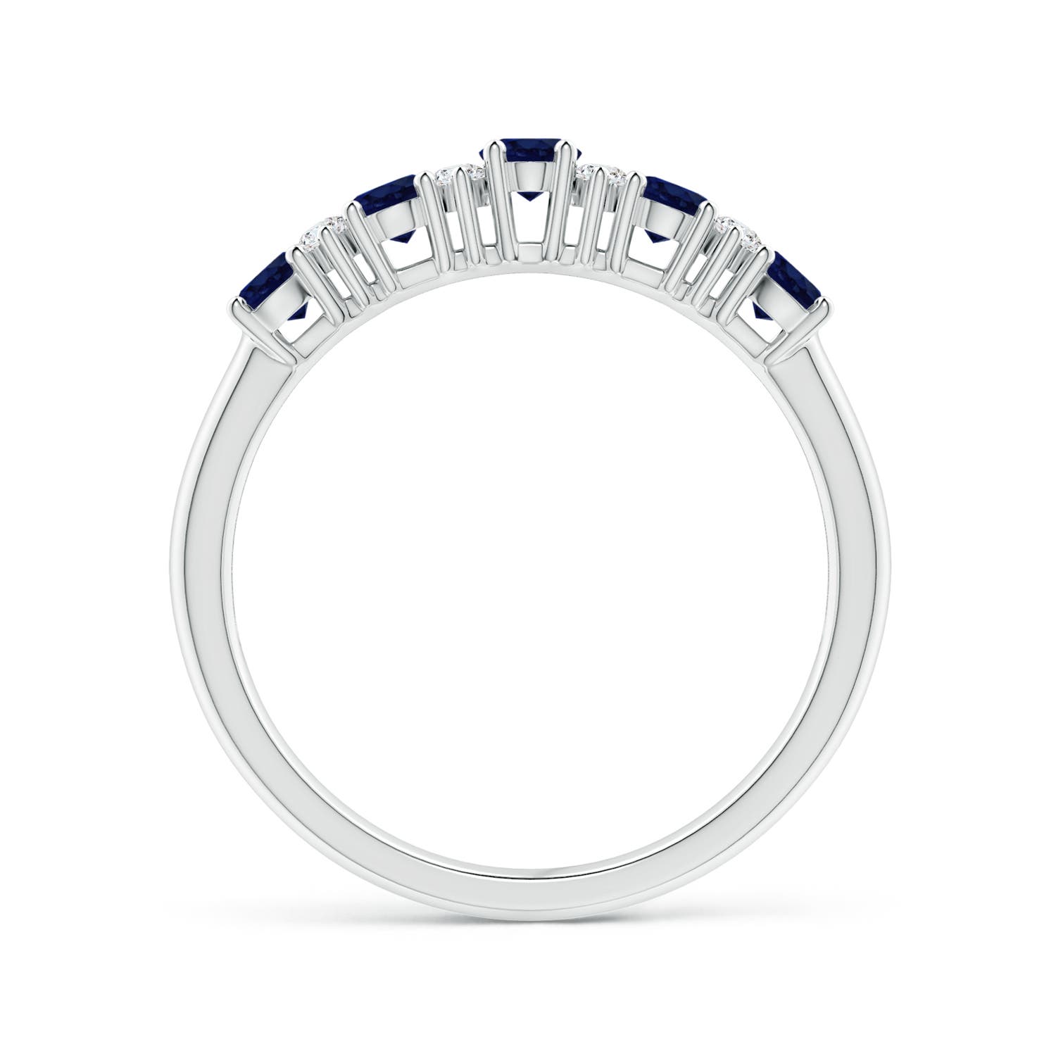 A - Blue Sapphire / 1.11 CT / 14 KT White Gold