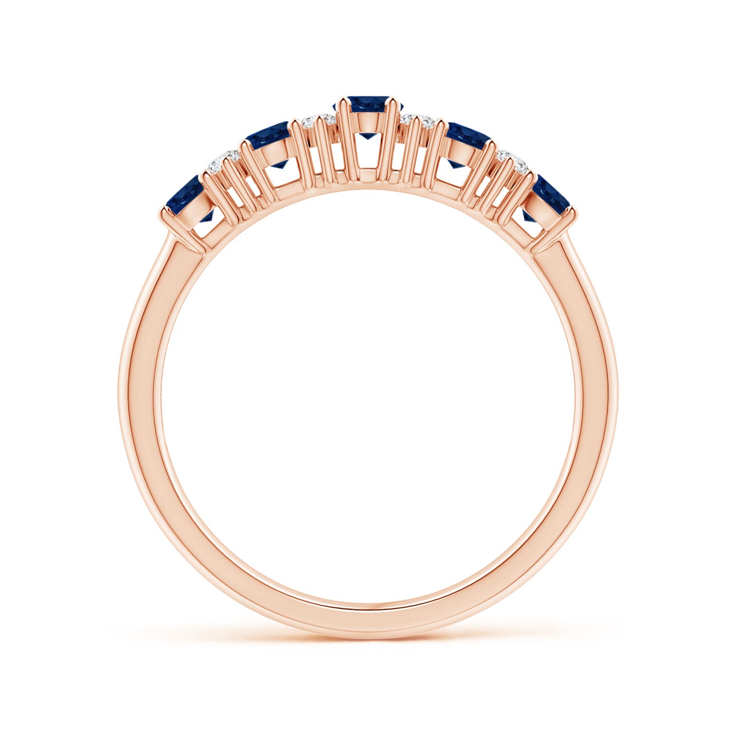 AA - Blue Sapphire / 1.11 CT / 14 KT Rose Gold