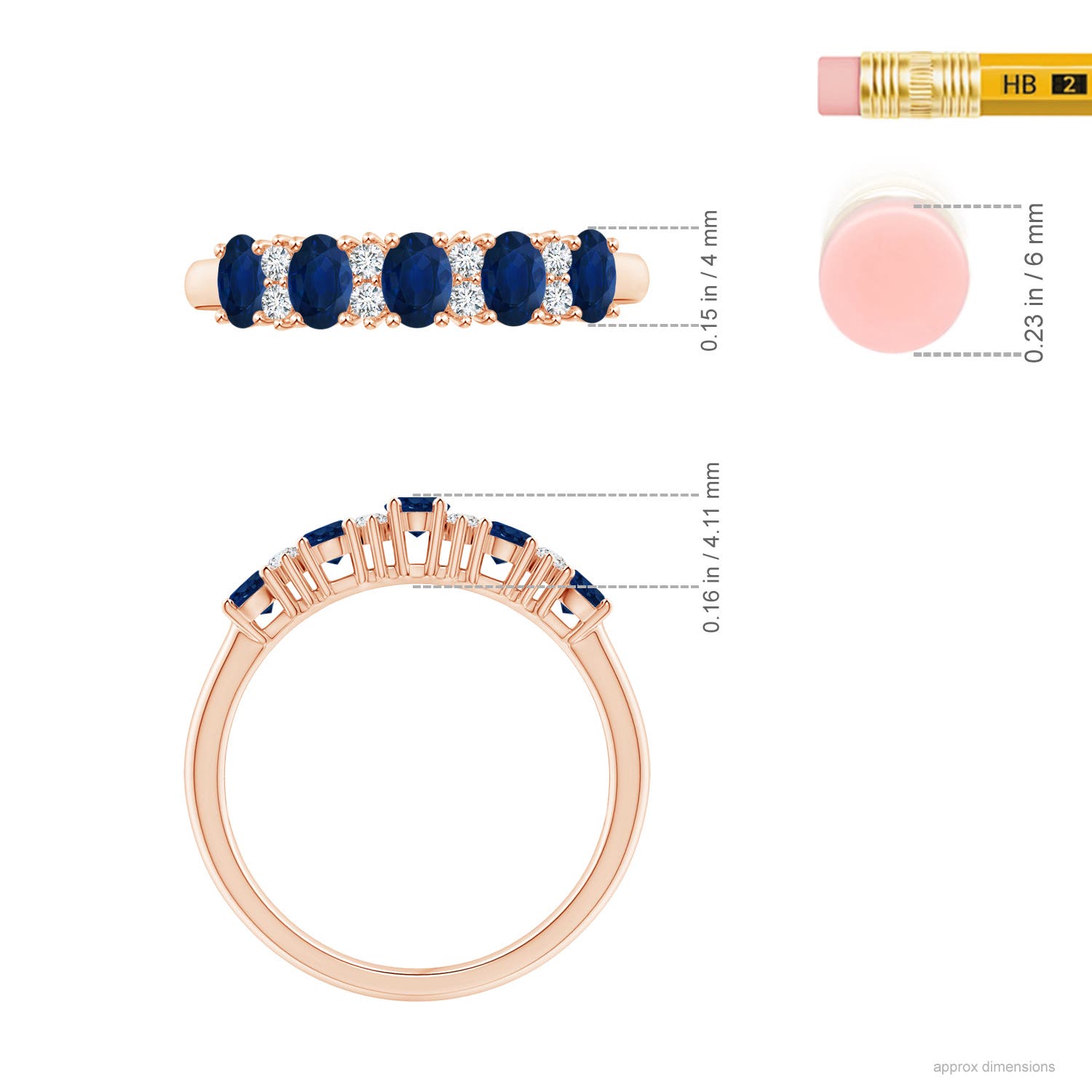 AA - Blue Sapphire / 1.11 CT / 14 KT Rose Gold