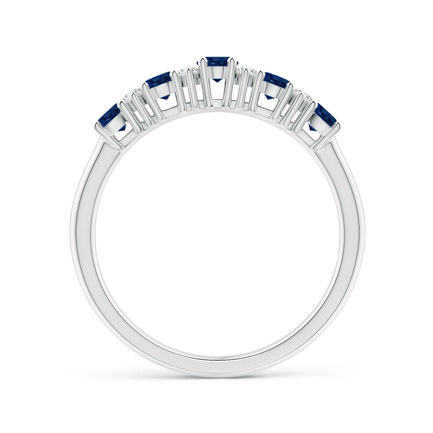 AA - Blue Sapphire / 1.11 CT / 14 KT White Gold