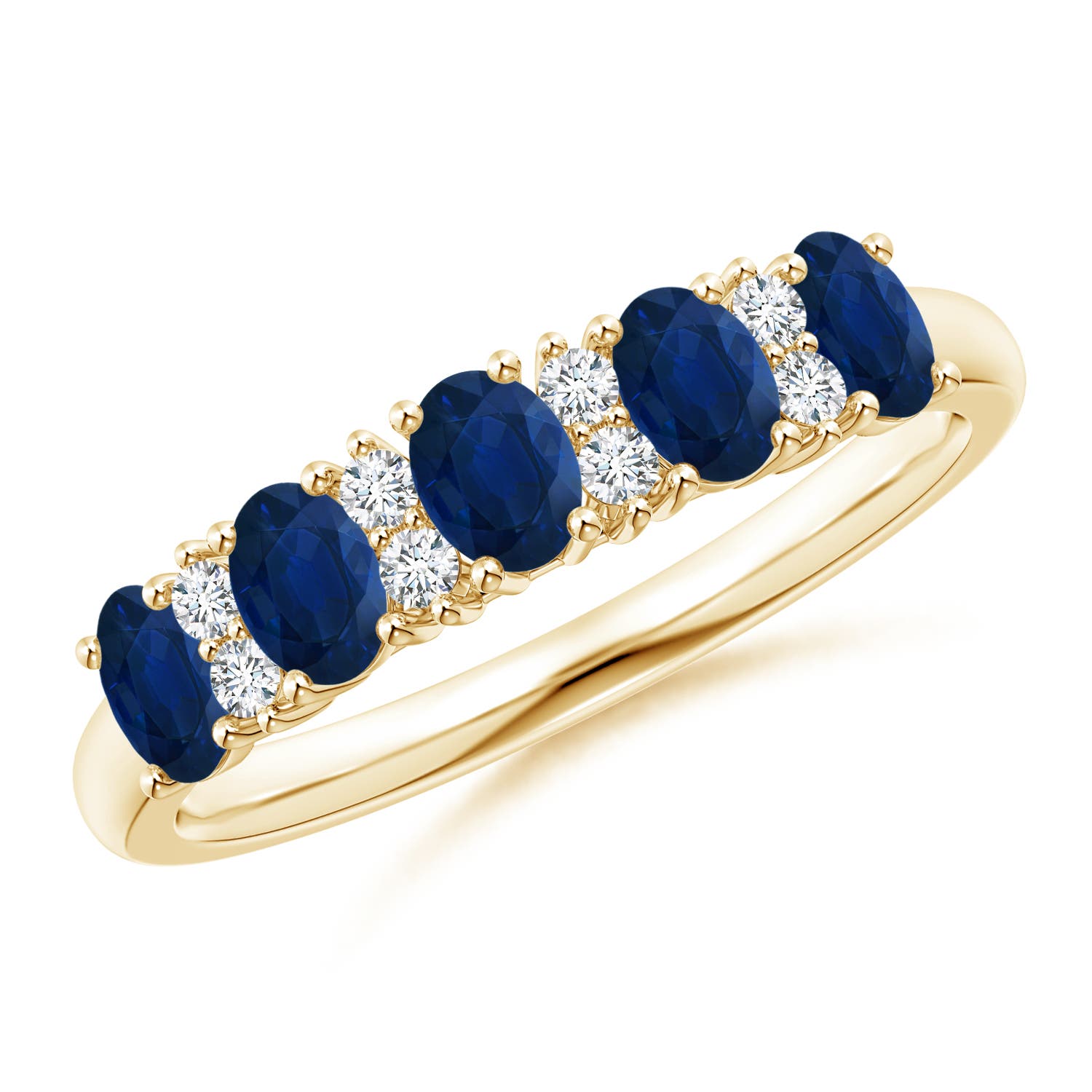 AA - Blue Sapphire / 1.11 CT / 14 KT Yellow Gold