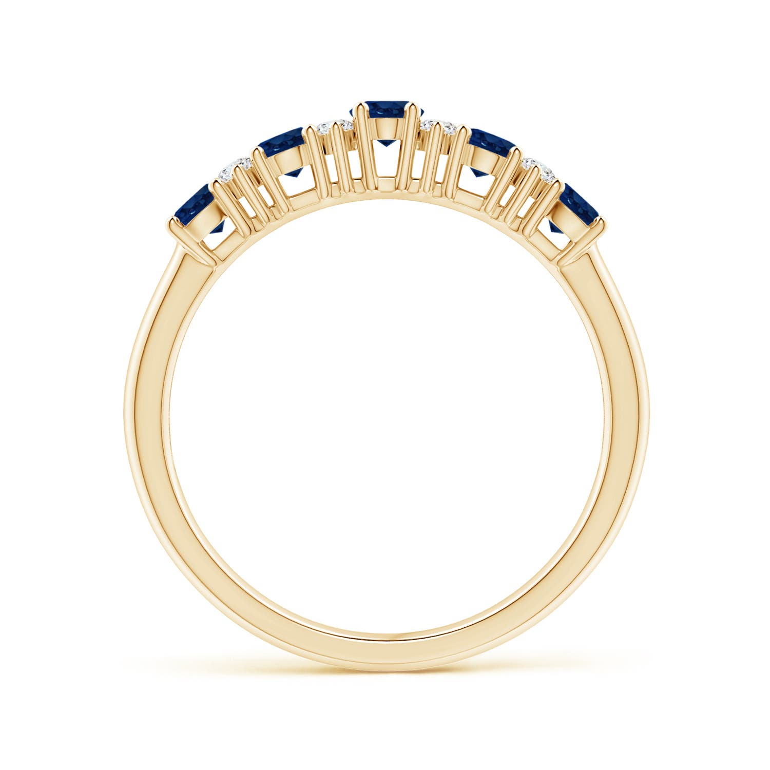 AA - Blue Sapphire / 1.11 CT / 14 KT Yellow Gold