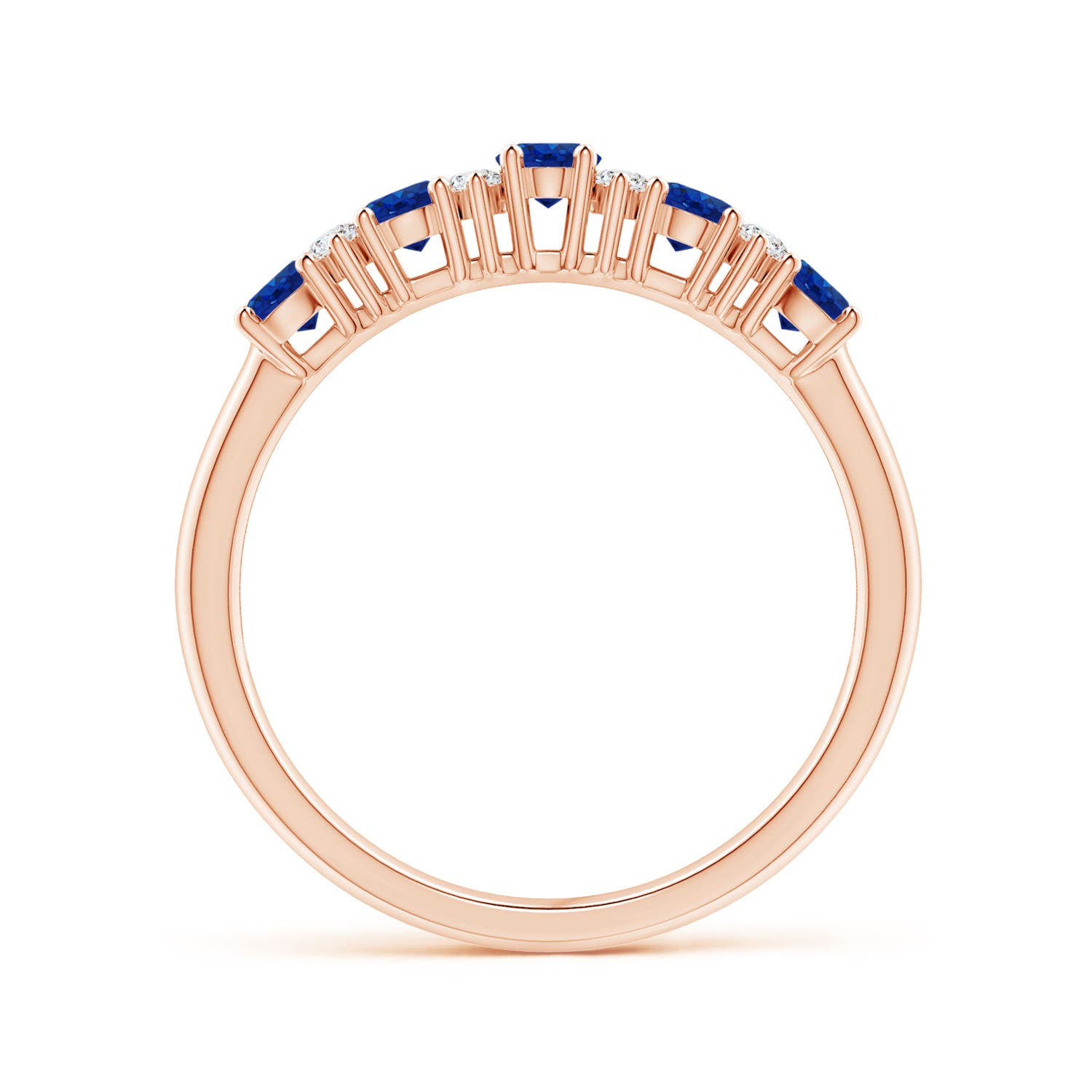 AAA - Blue Sapphire / 1.11 CT / 14 KT Rose Gold