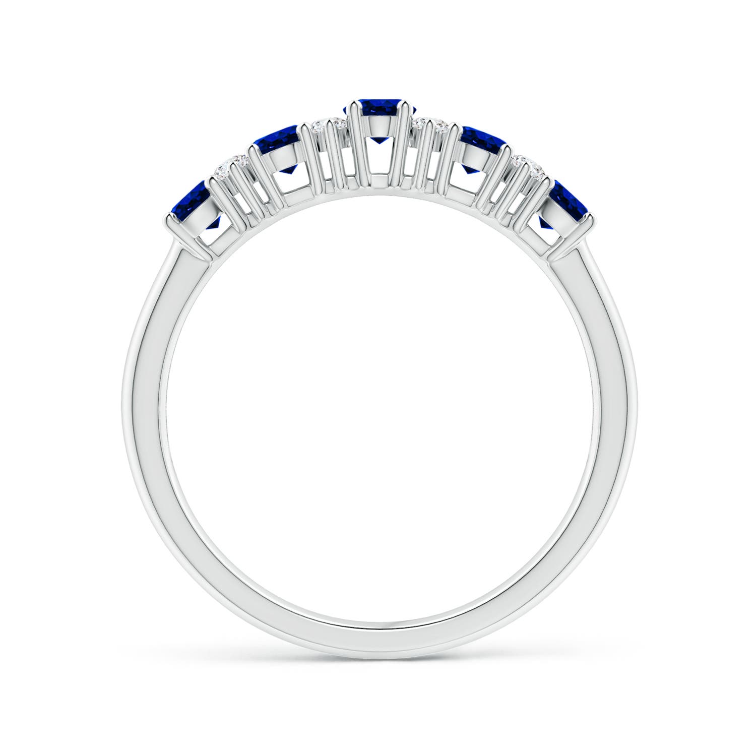 AAAA - Blue Sapphire / 1.11 CT / 14 KT White Gold