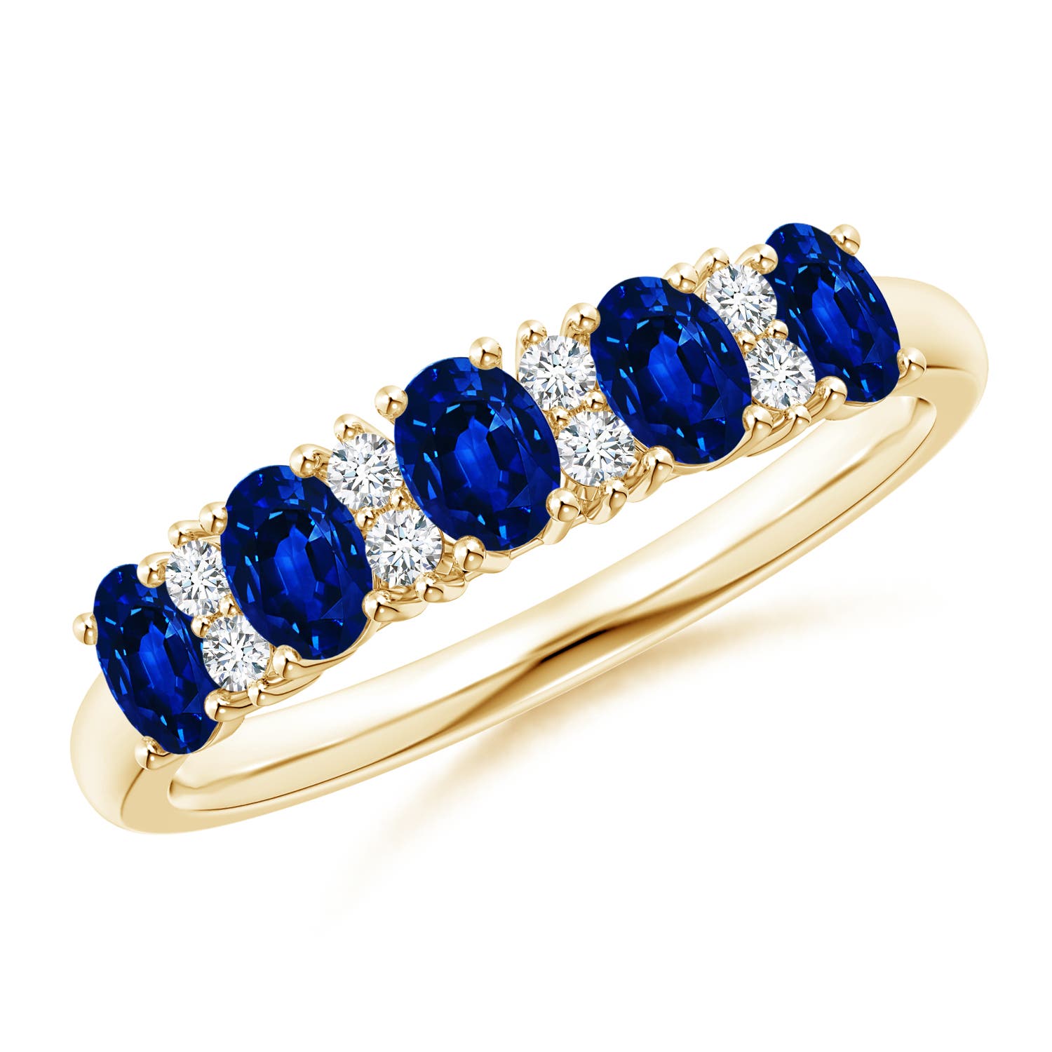 AAAA - Blue Sapphire / 1.11 CT / 14 KT Yellow Gold