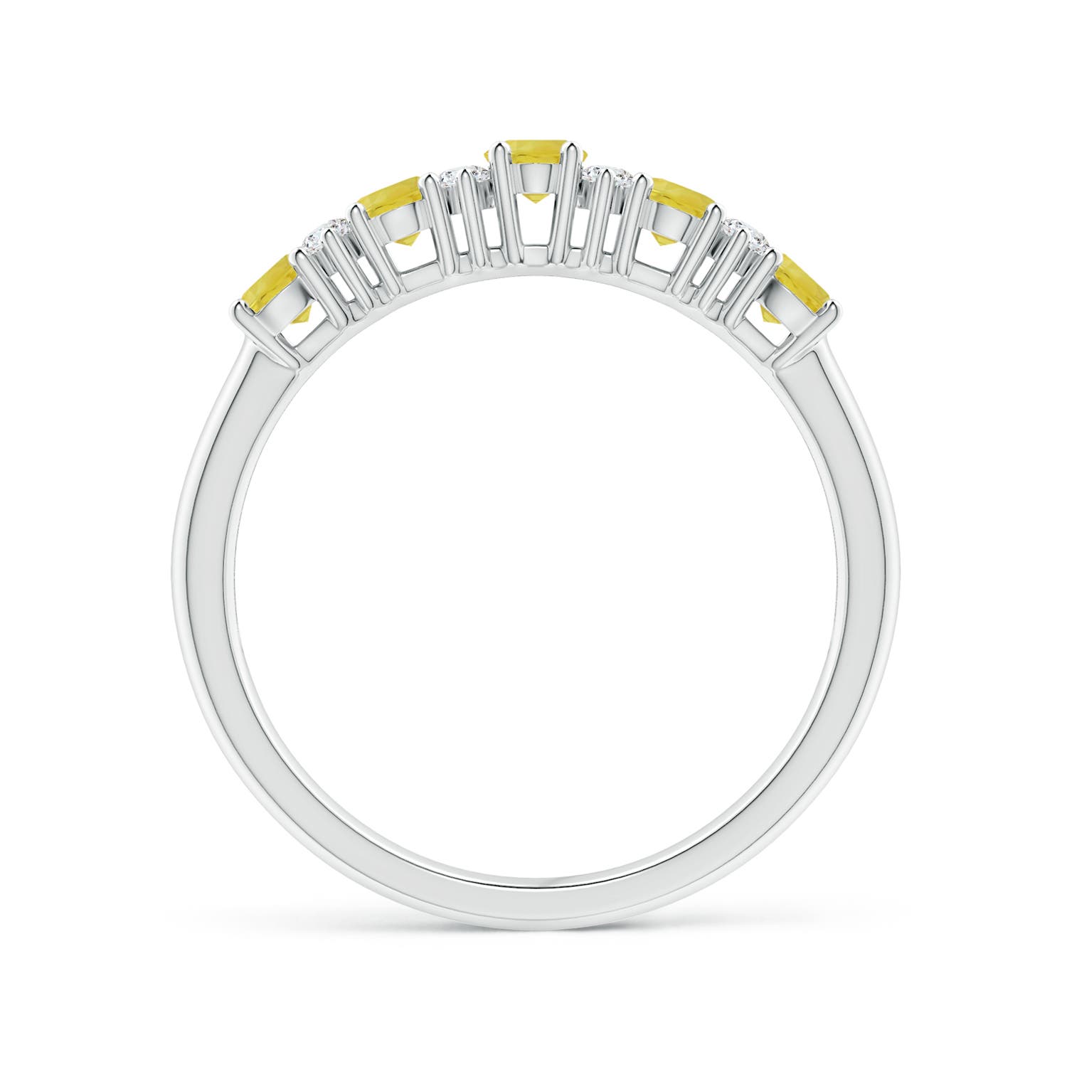 A - Yellow Sapphire / 1.51 CT / 14 KT White Gold