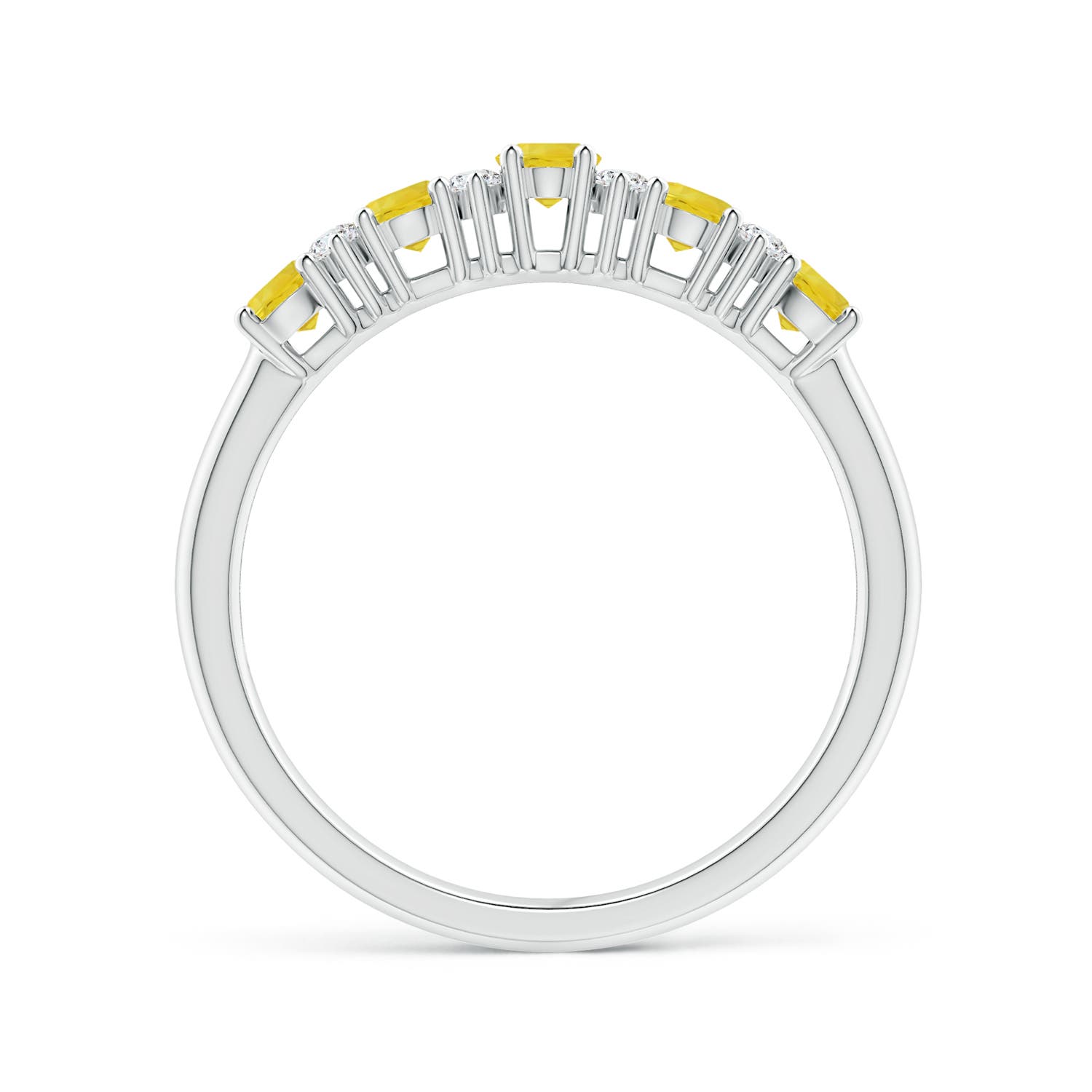 AA - Yellow Sapphire / 1.51 CT / 14 KT White Gold