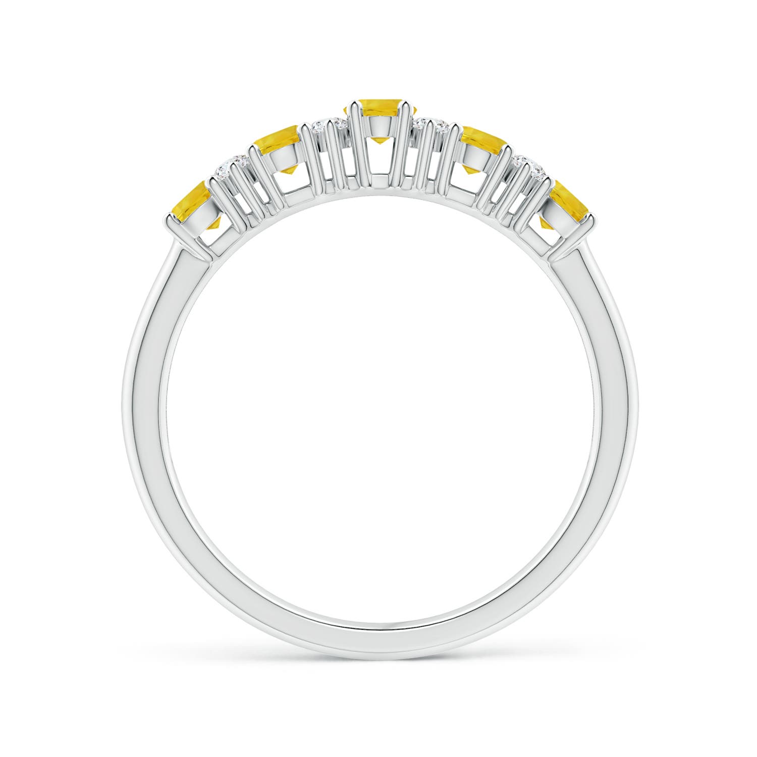 AAA - Yellow Sapphire / 1.51 CT / 14 KT White Gold