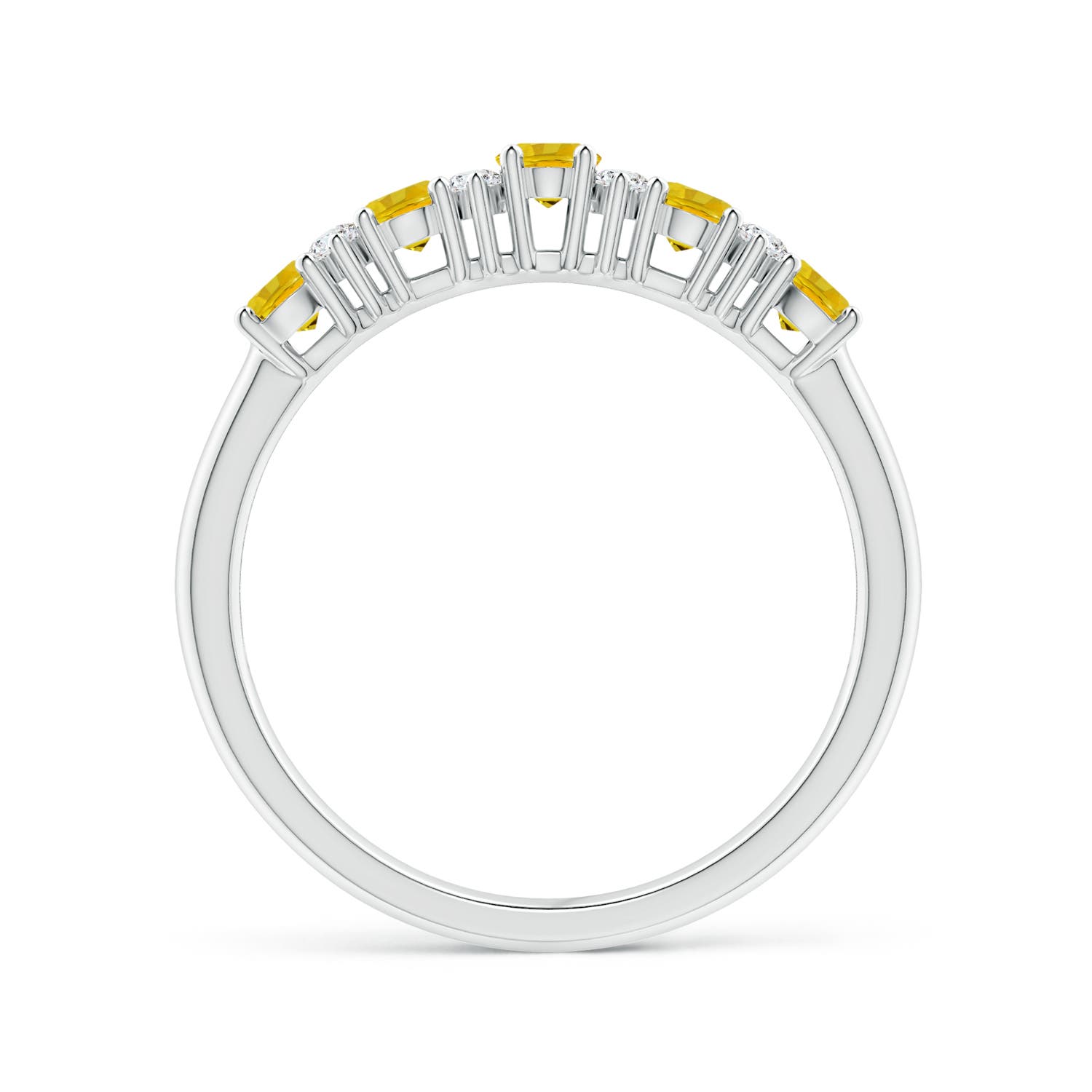 AAAA - Yellow Sapphire / 1.51 CT / 14 KT White Gold