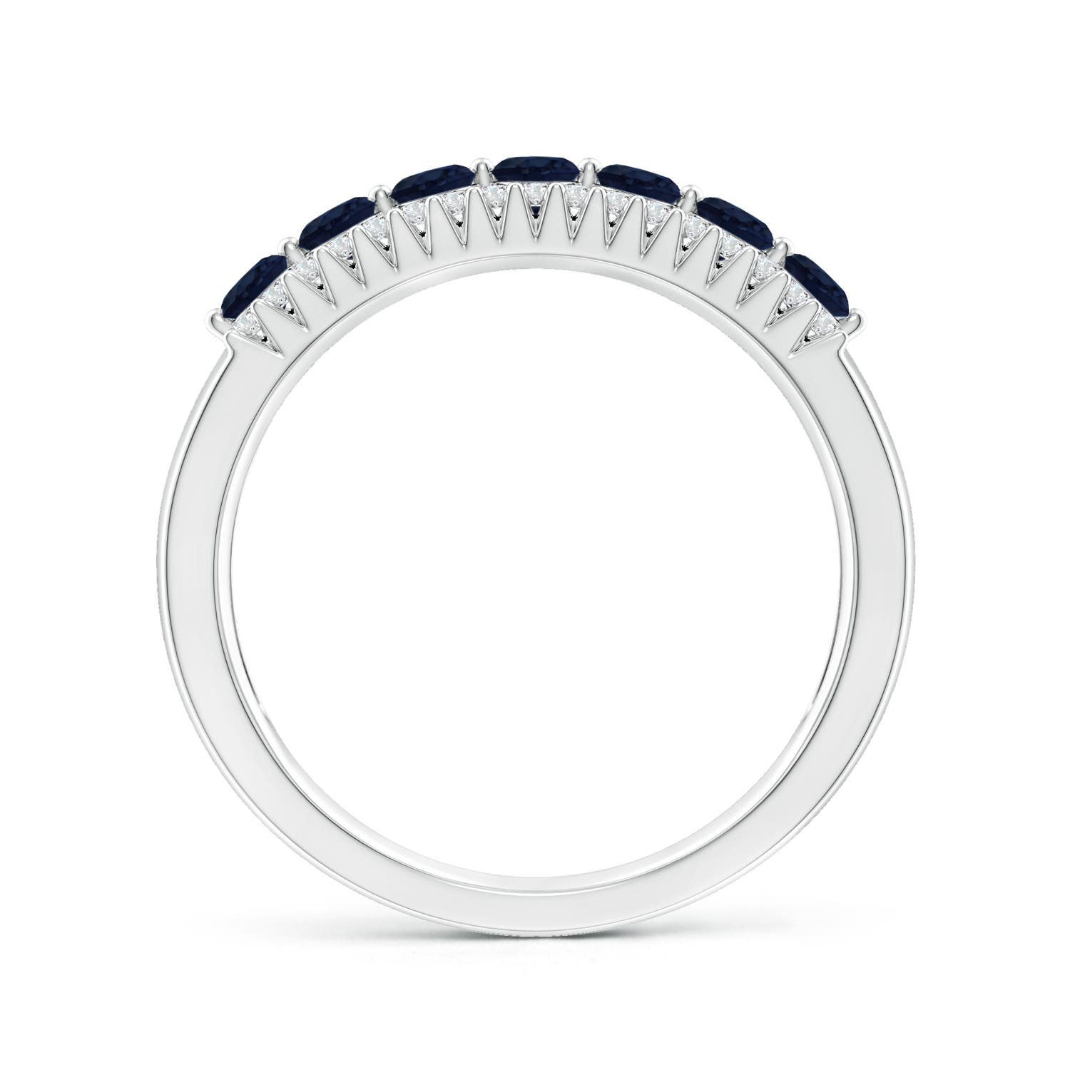 A - Blue Sapphire / 0.8 CT / 14 KT White Gold