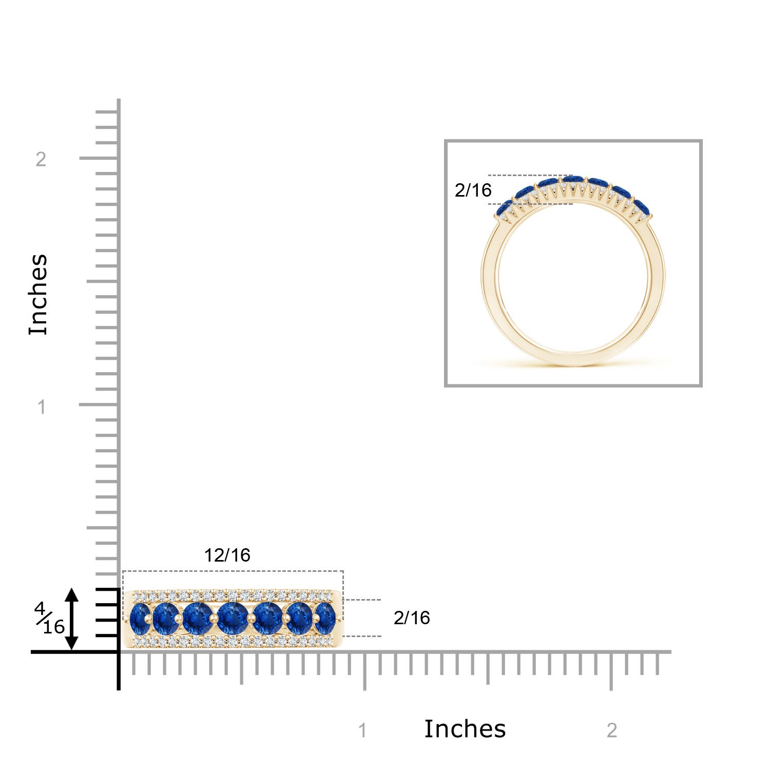 AAA - Blue Sapphire / 0.8 CT / 14 KT Yellow Gold