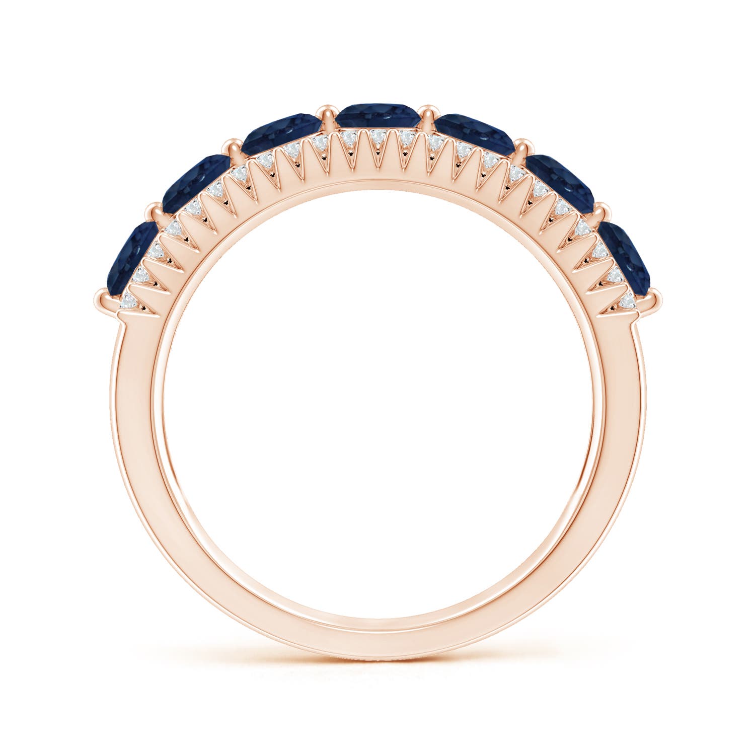 AA - Blue Sapphire / 1.77 CT / 14 KT Rose Gold