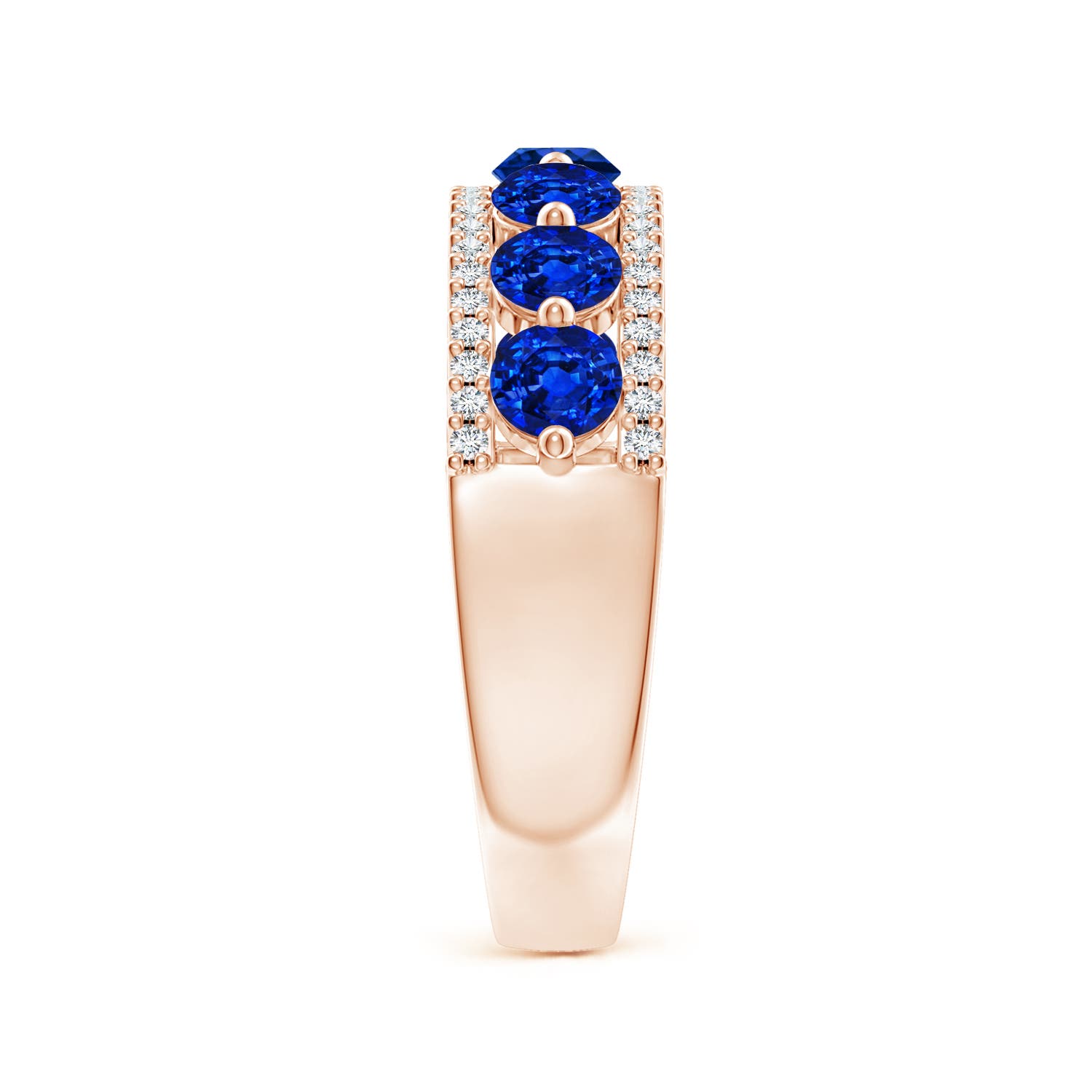 AAAA - Blue Sapphire / 1.77 CT / 14 KT Rose Gold