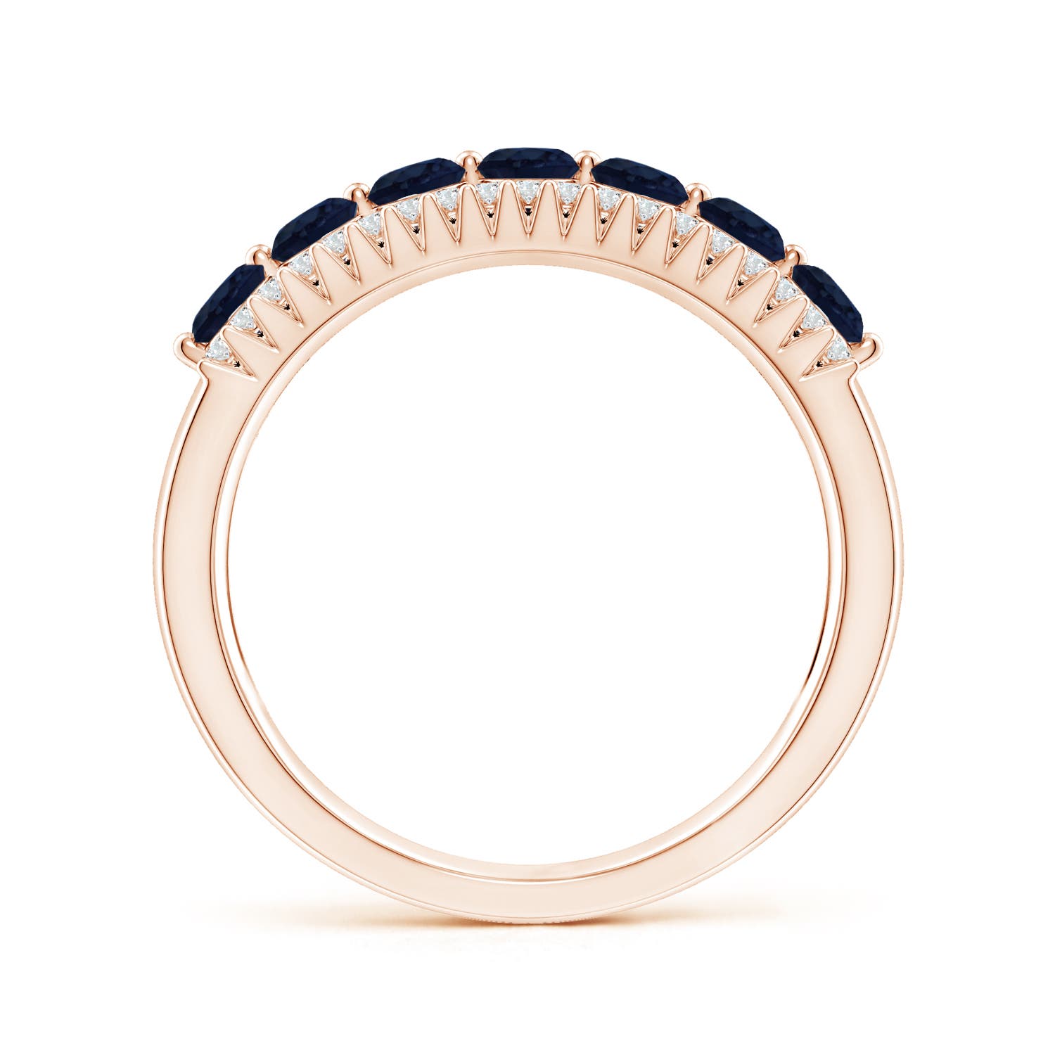 A - Blue Sapphire / 1.17 CT / 14 KT Rose Gold