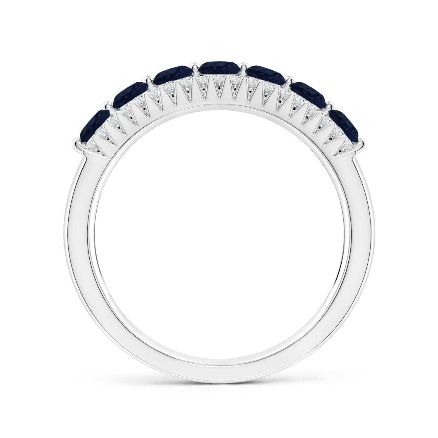 A - Blue Sapphire / 1.17 CT / 14 KT White Gold