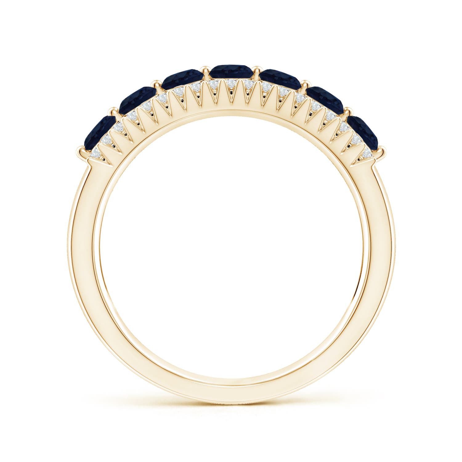 A - Blue Sapphire / 1.17 CT / 14 KT Yellow Gold