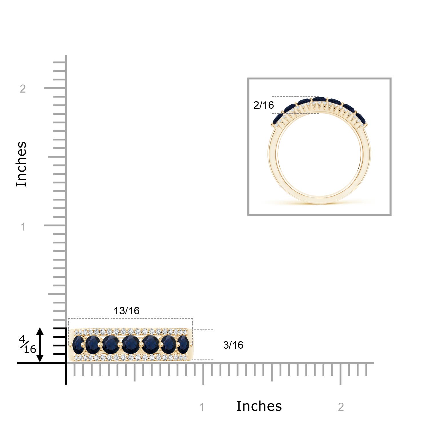 A - Blue Sapphire / 1.17 CT / 14 KT Yellow Gold