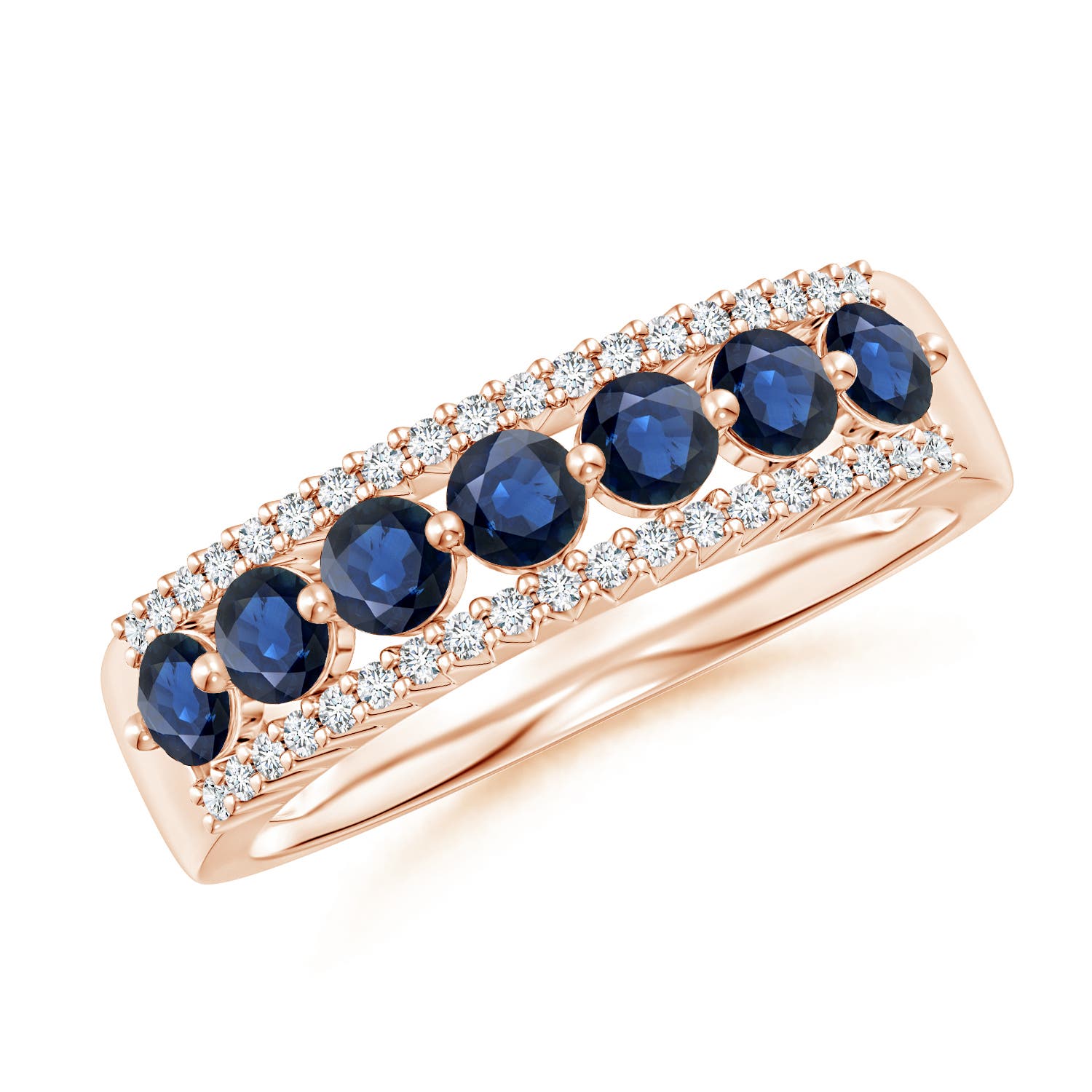 AA - Blue Sapphire / 1.17 CT / 14 KT Rose Gold