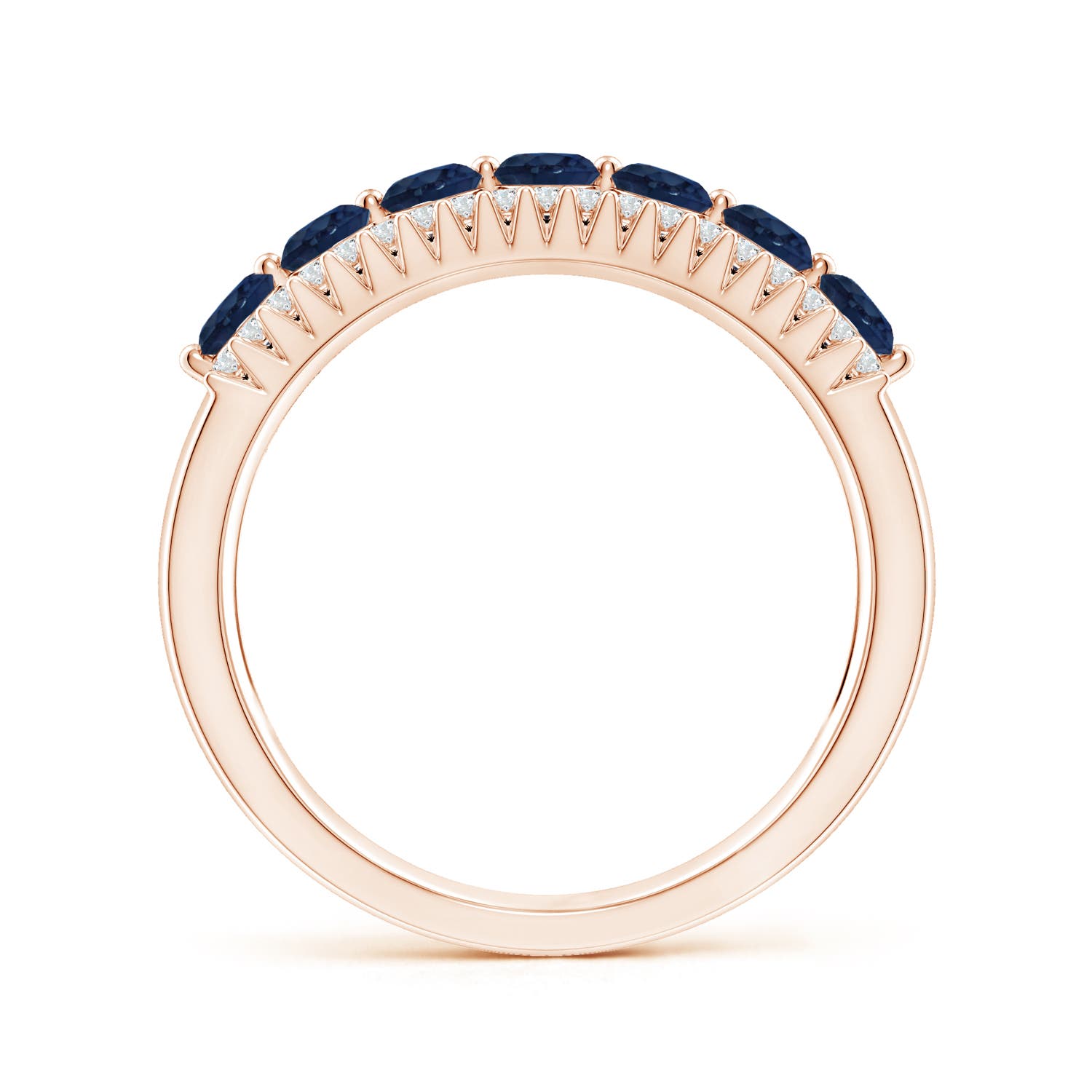 AA - Blue Sapphire / 1.17 CT / 14 KT Rose Gold