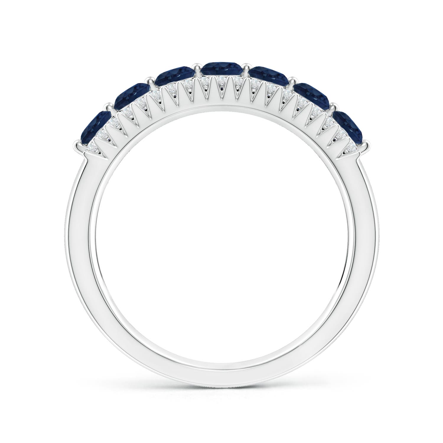 AA - Blue Sapphire / 1.17 CT / 14 KT White Gold