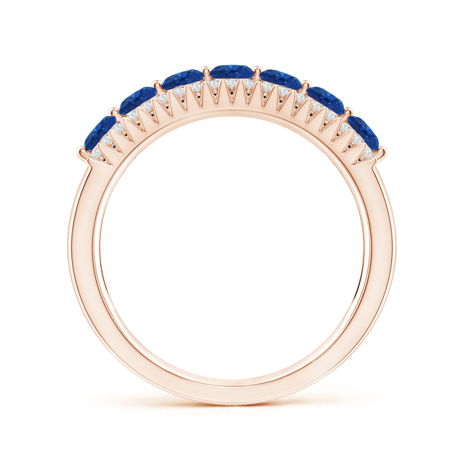 AAA - Blue Sapphire / 1.17 CT / 14 KT Rose Gold