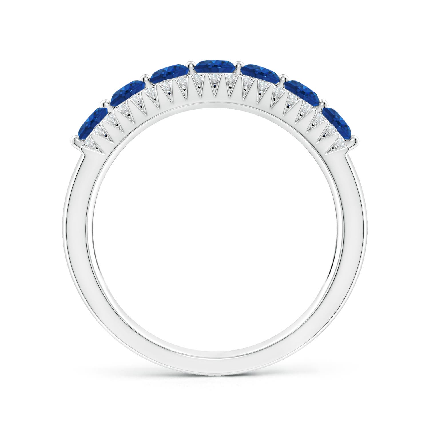 AAA - Blue Sapphire / 1.17 CT / 14 KT White Gold