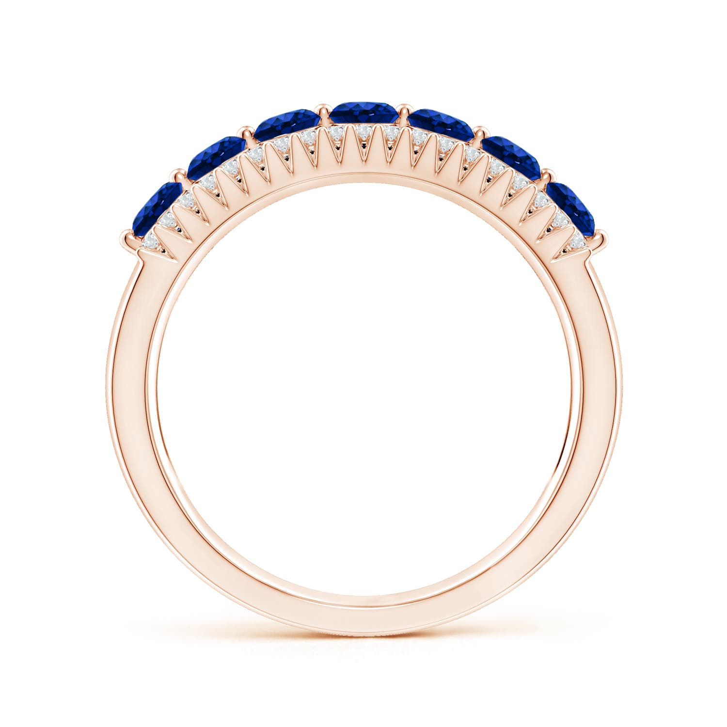 AAAA - Blue Sapphire / 1.17 CT / 14 KT Rose Gold