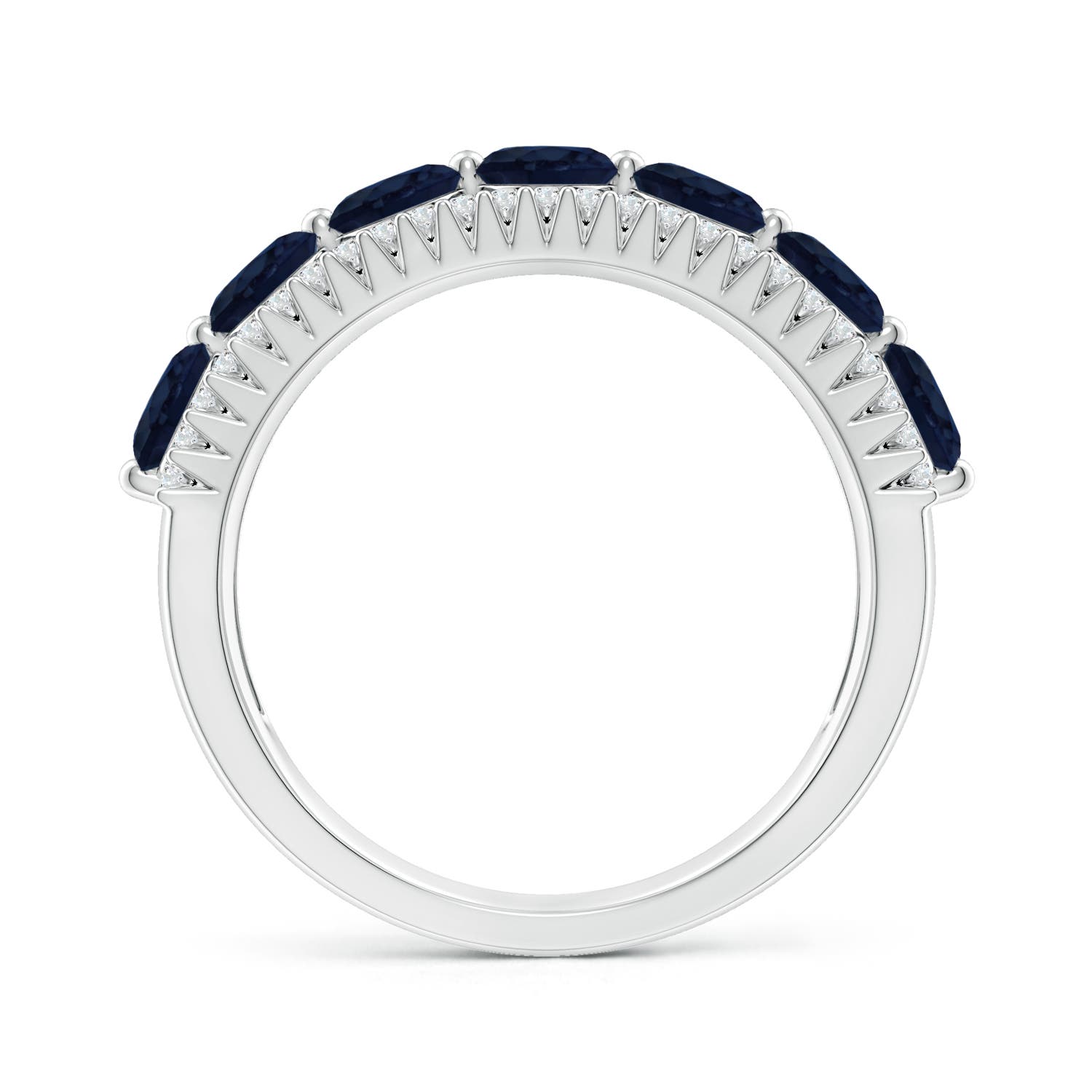 A - Blue Sapphire / 2.56 CT / 14 KT White Gold