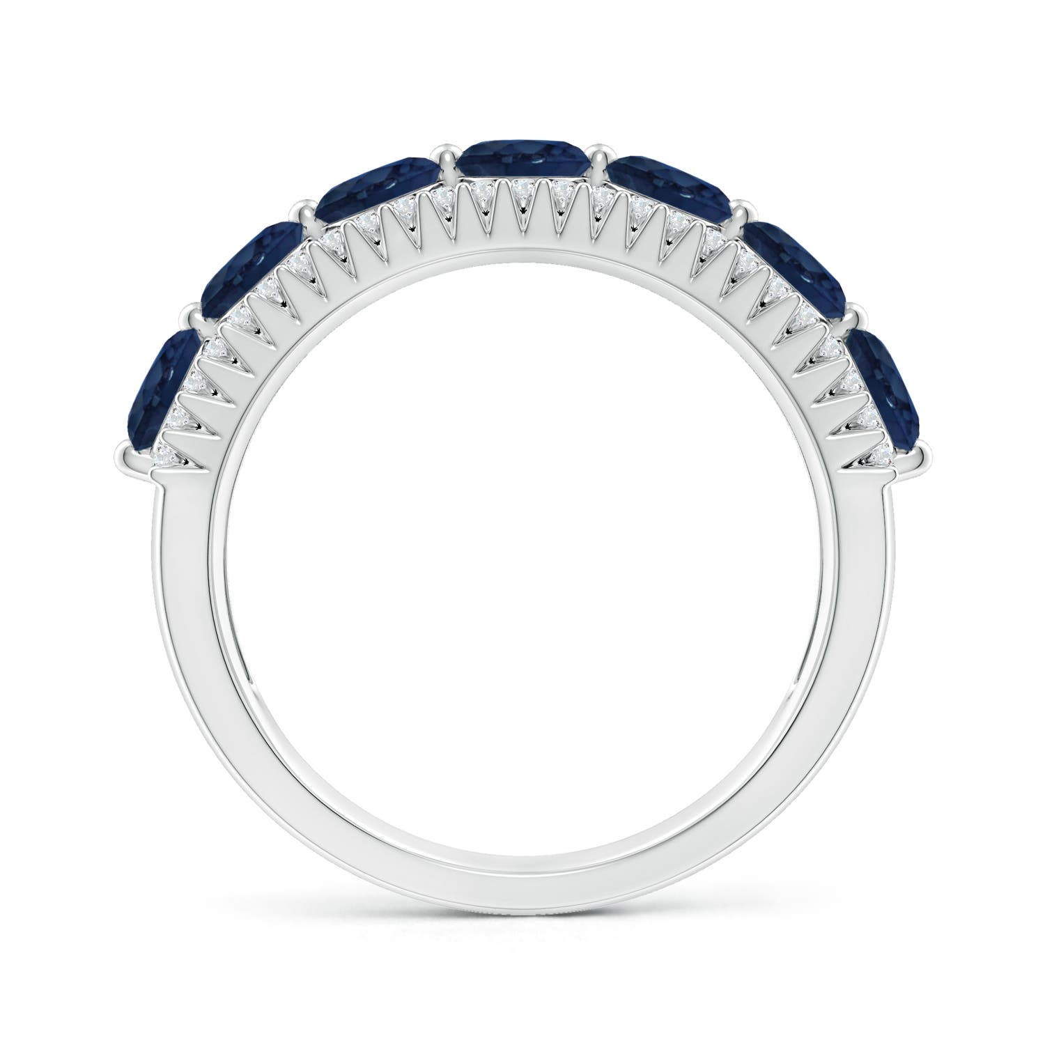 AA - Blue Sapphire / 2.56 CT / 14 KT White Gold