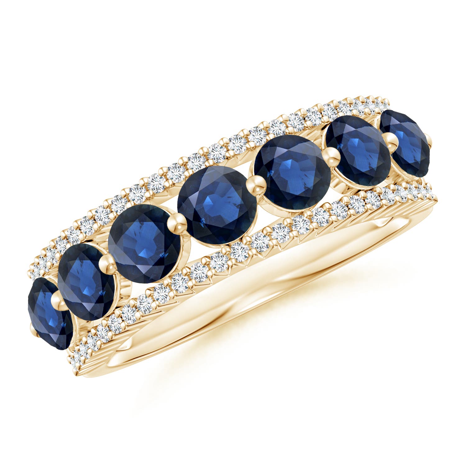 AA - Blue Sapphire / 2.56 CT / 14 KT Yellow Gold