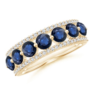 Round AA Blue Sapphire