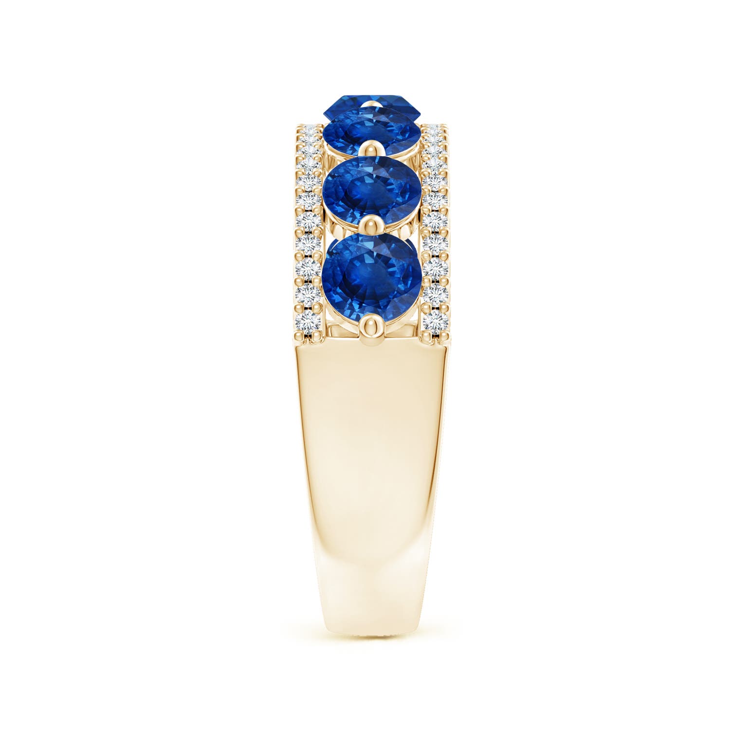 AAA - Blue Sapphire / 2.56 CT / 14 KT Yellow Gold