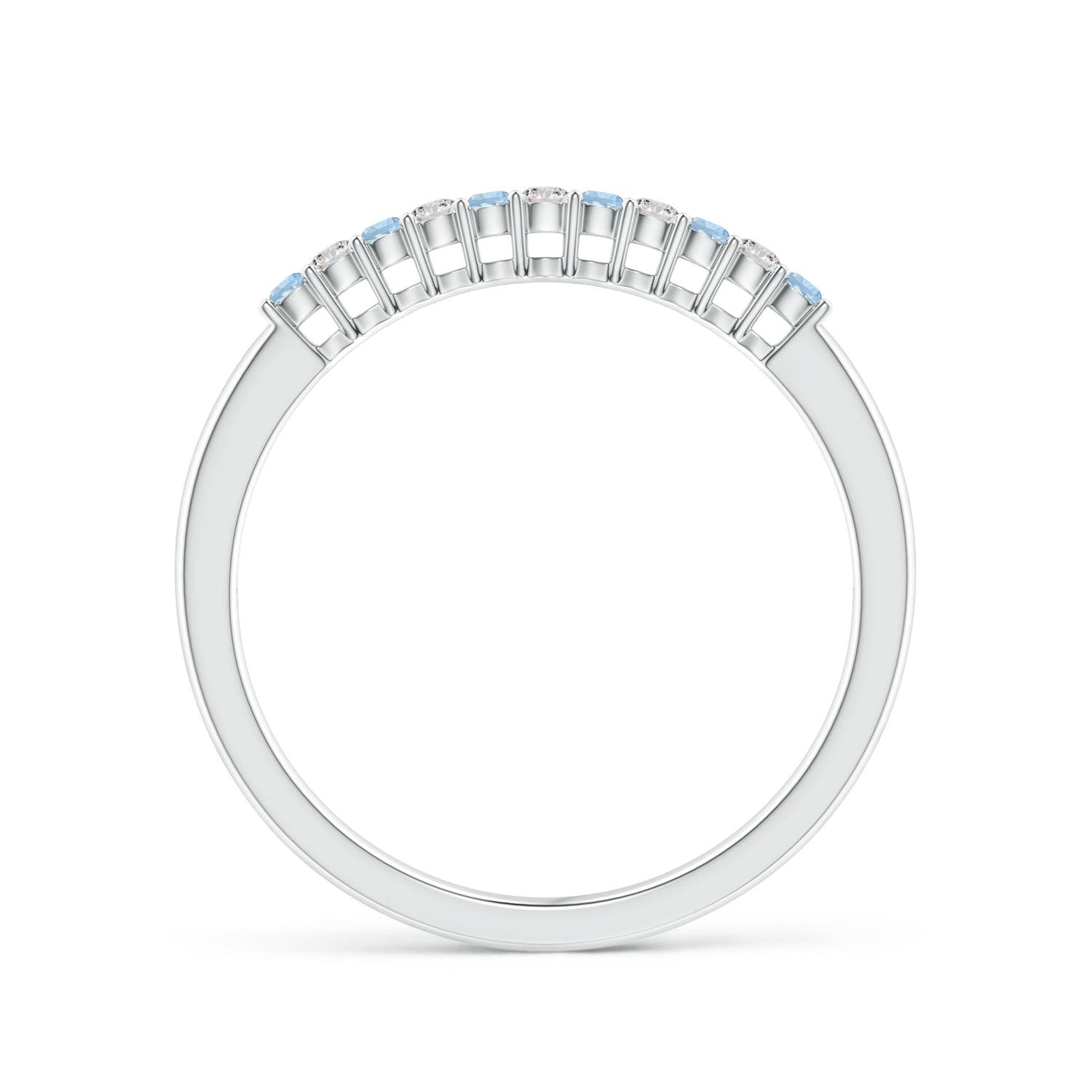 AA - Aquamarine / 0.16 CT / 14 KT White Gold