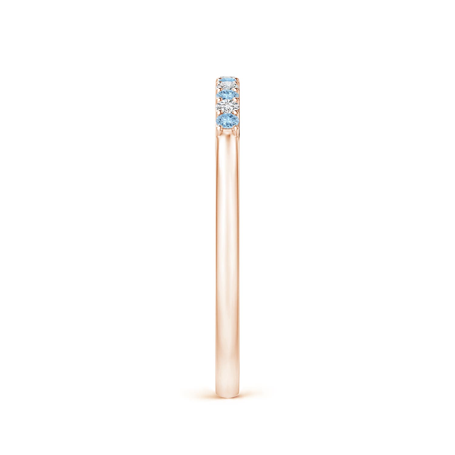 AAA - Aquamarine / 0.16 CT / 14 KT Rose Gold