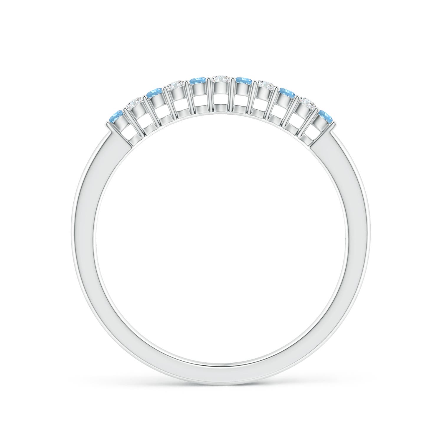 AAAA - Aquamarine / 0.16 CT / 14 KT White Gold