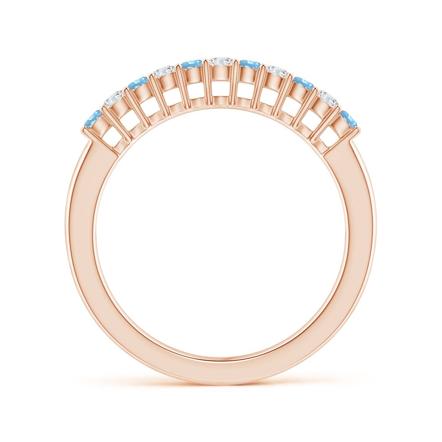 AAAA - Aquamarine / 0.36 CT / 14 KT Rose Gold