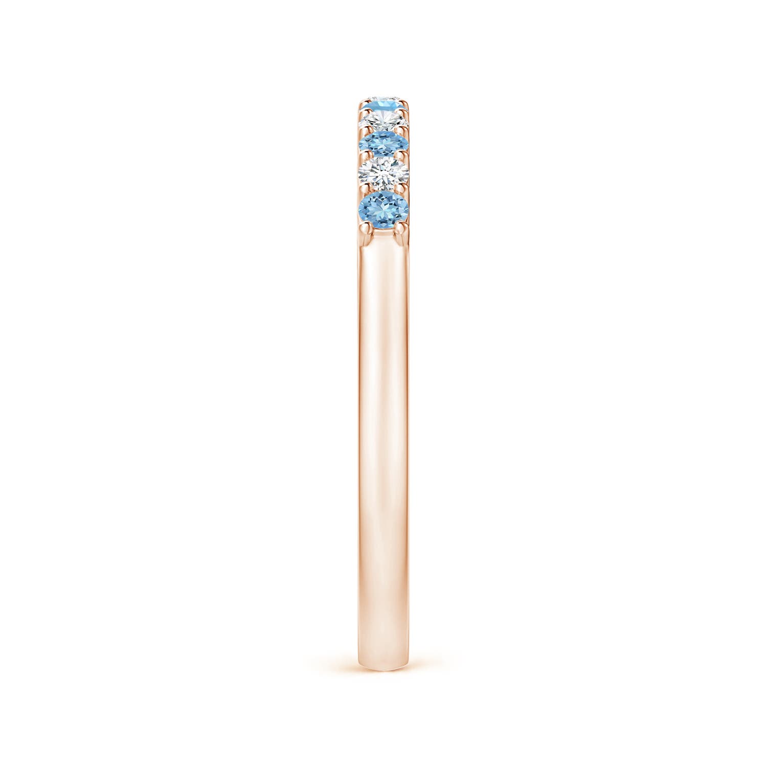 AAAA - Aquamarine / 0.36 CT / 14 KT Rose Gold