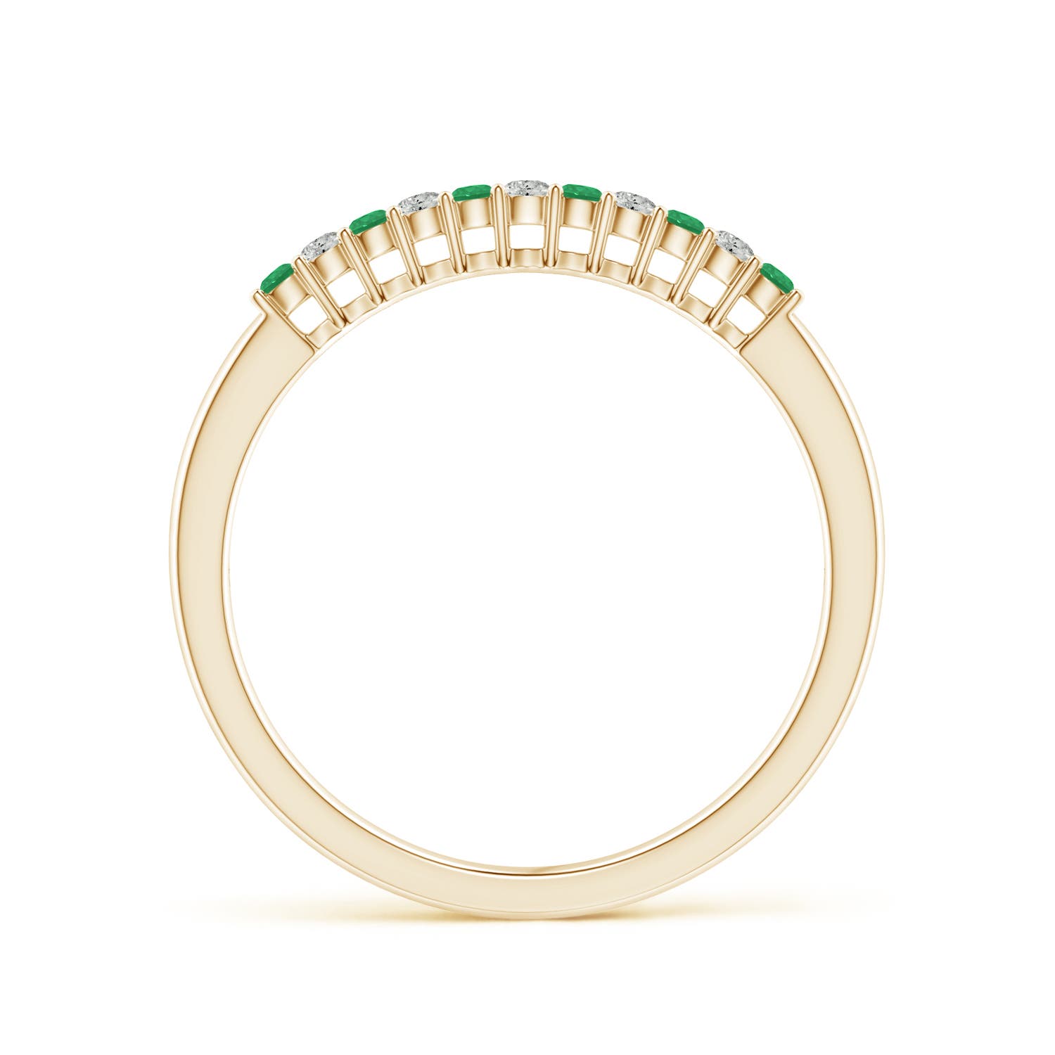 A - Emerald / 0.18 CT / 14 KT Yellow Gold