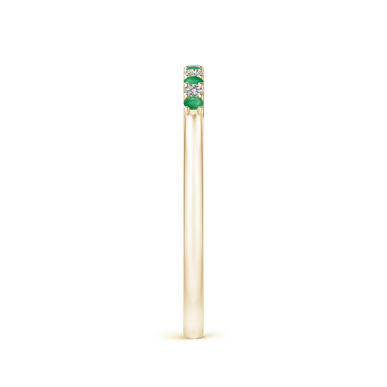 A - Emerald / 0.18 CT / 14 KT Yellow Gold