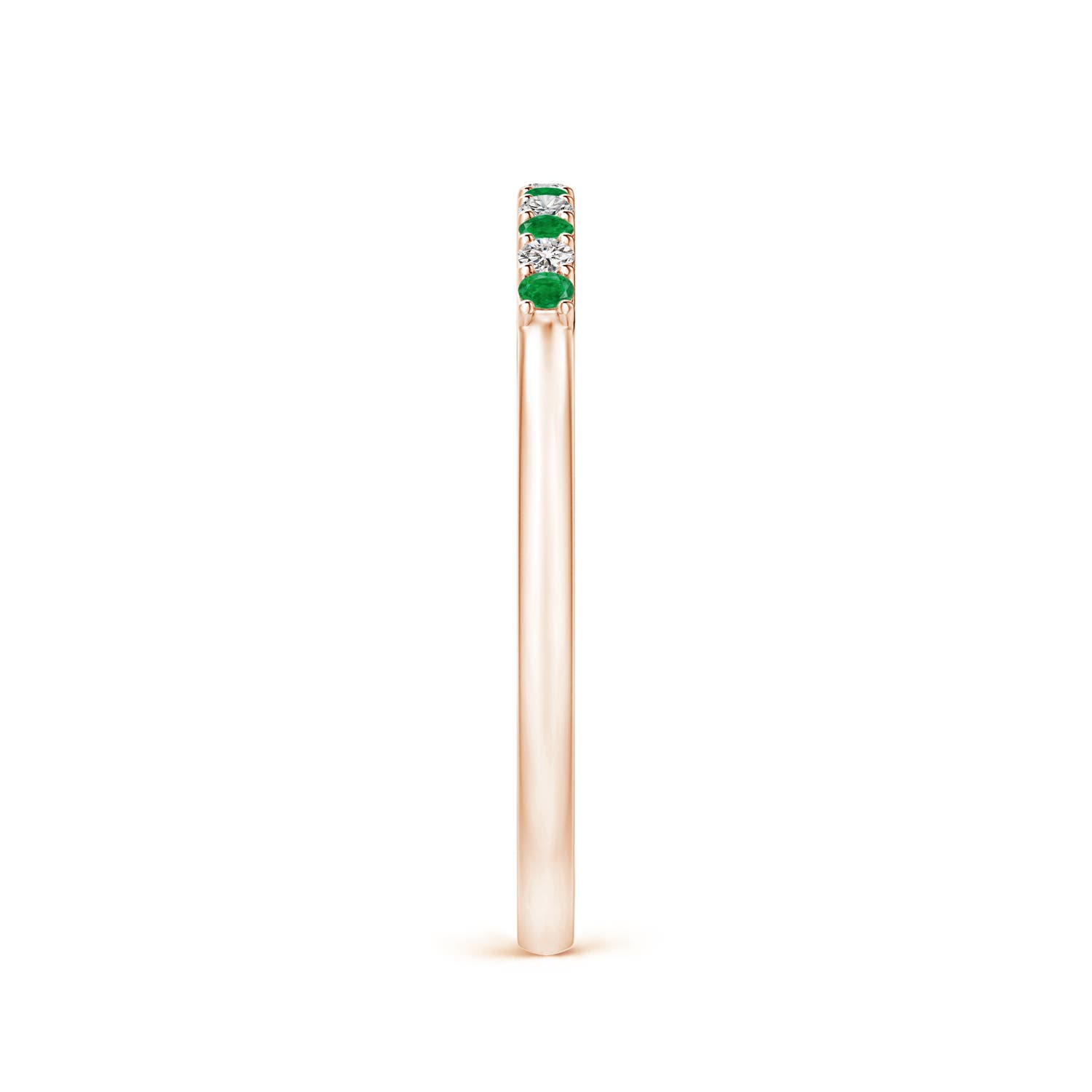 AA - Emerald / 0.18 CT / 14 KT Rose Gold