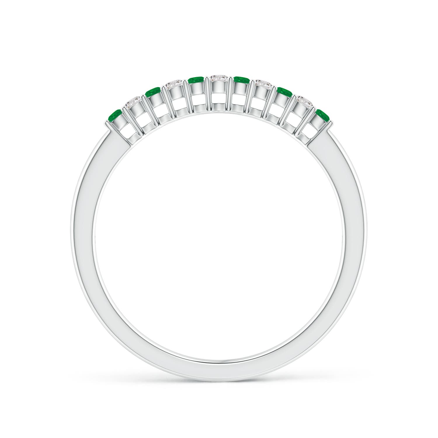 AA - Emerald / 0.18 CT / 14 KT White Gold