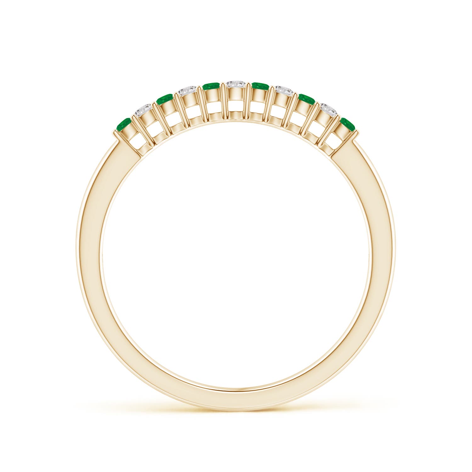 AA - Emerald / 0.18 CT / 14 KT Yellow Gold